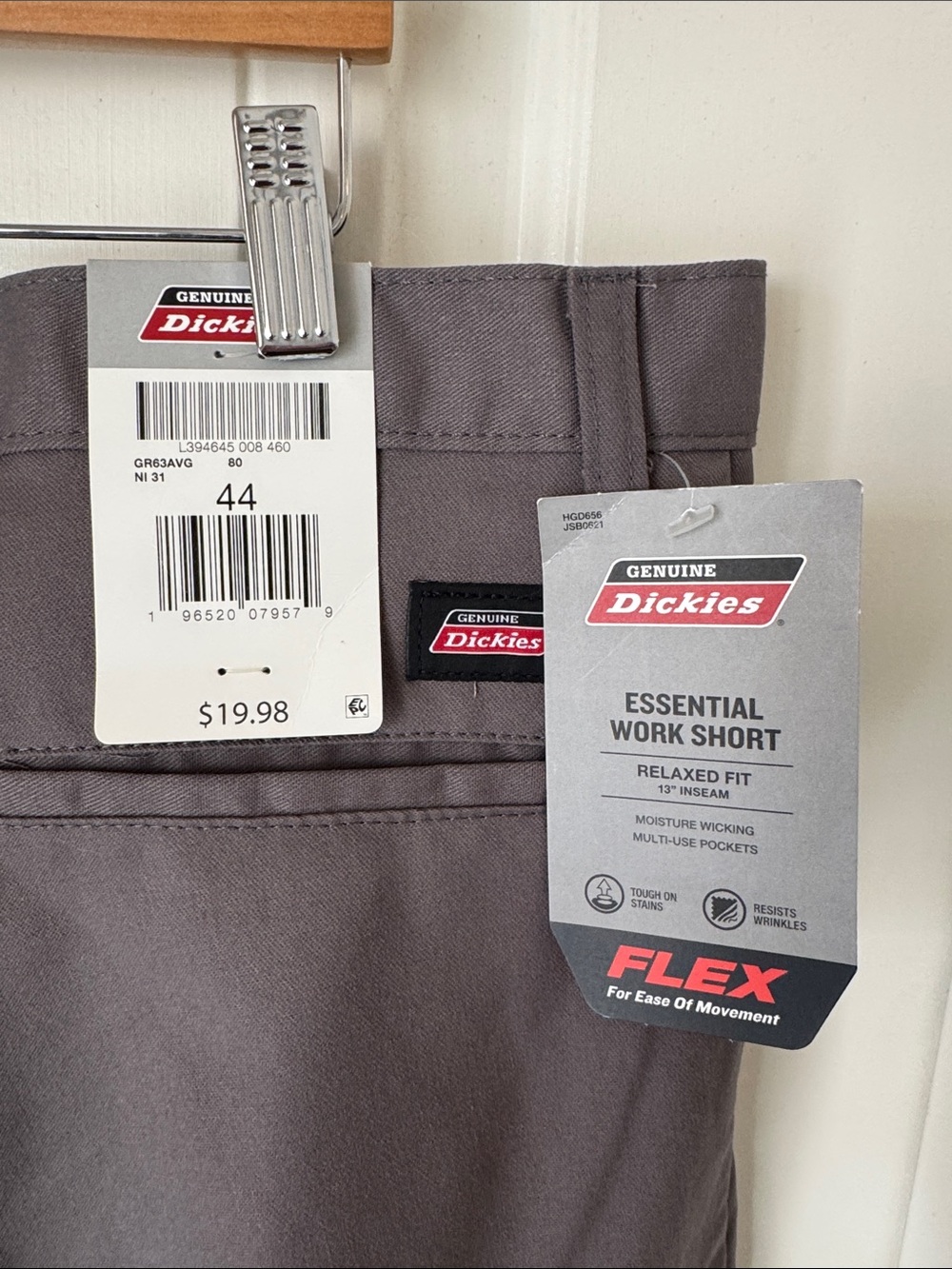 NWT - Dickies Men's Flex Gray Flat Front Work Shorts
